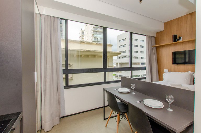 Studio compacto na Alameda Itu