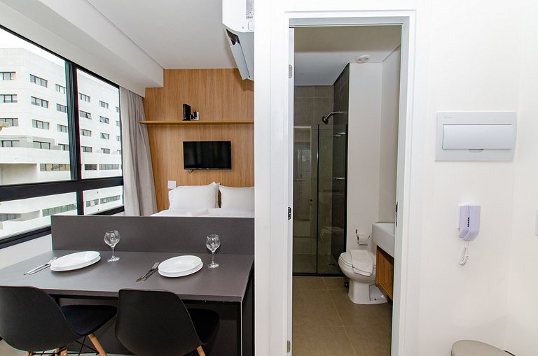 Studio compacto na Alameda Itu