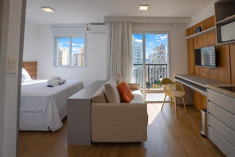Charmoso studio na Cardeal Arcoverde