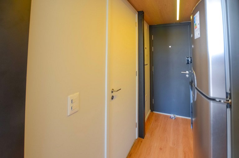 Studio com mezanino ao lado do Mackenzie