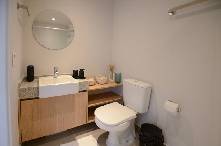 Studio com mezanino ao lado do Mackenzie