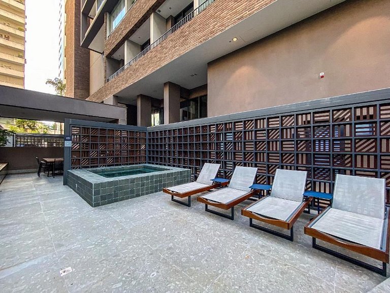 Studio com mezanino ao lado do Mackenzie