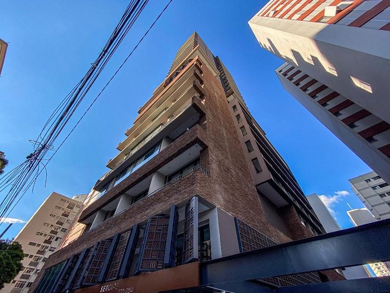 Studio com mezanino ao lado do Mackenzie