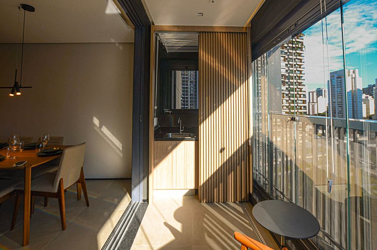 Luxuoso studio ao lado do Morumbi Shopping