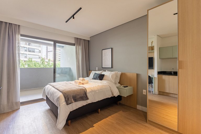 Charmoso studio C/varanda na Pompéia