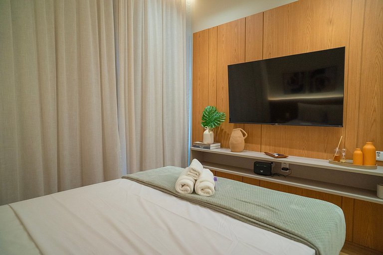 Belíssimo studio C/cama queen ao lado do Mackenzie