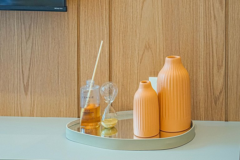 Belíssimo studio C/cama queen ao lado do Mackenzie