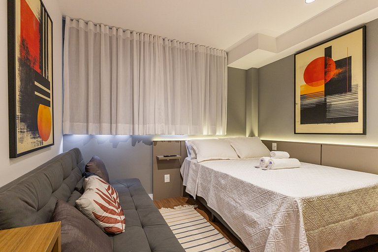 Belo studio no coração da Vila Olimpia