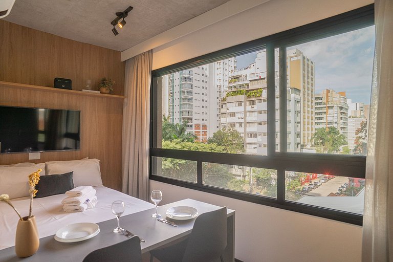 Lindo studio na Alameda Itu