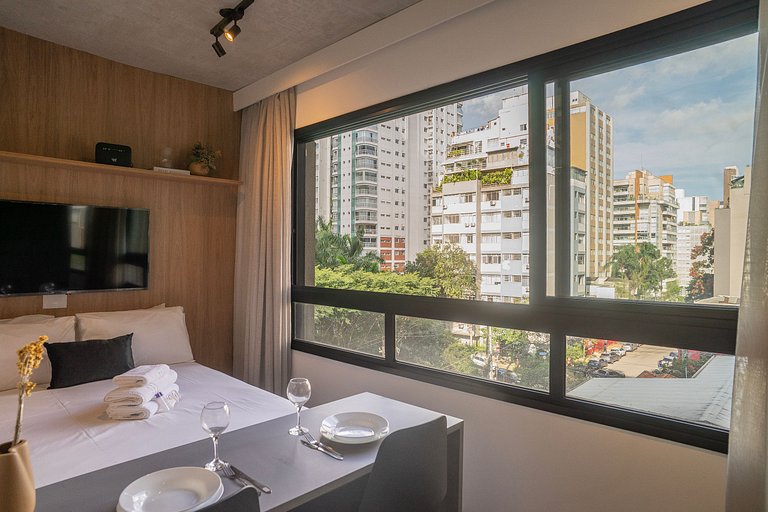 Lindo studio na Alameda Itu