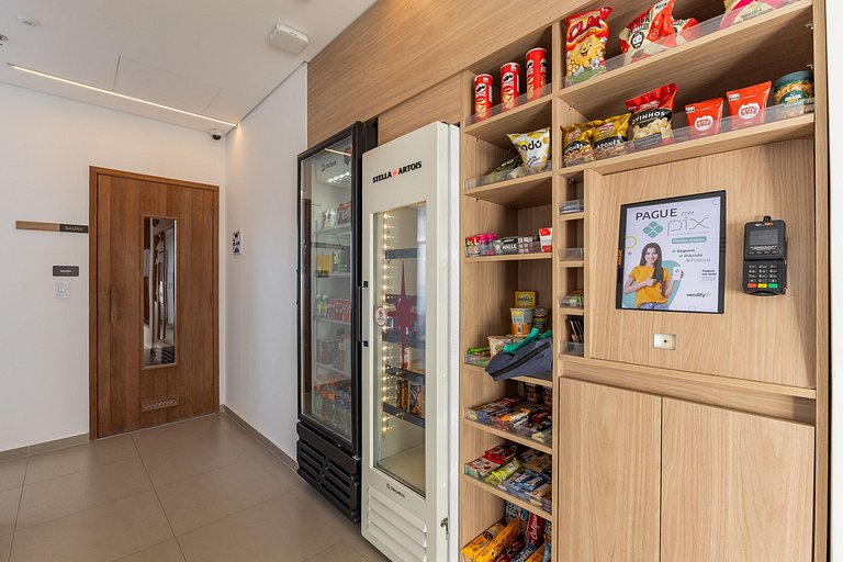 Belo flat no Jardins | Rooftop, Academia e Wi-Fi