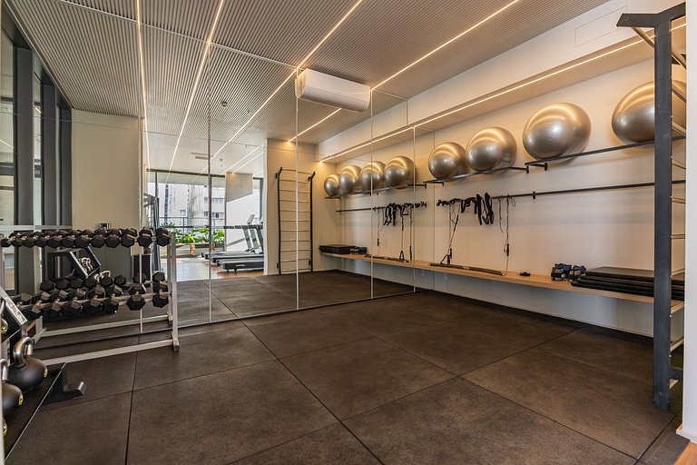 Belo flat no Jardins | Rooftop, Academia e Wi-Fi