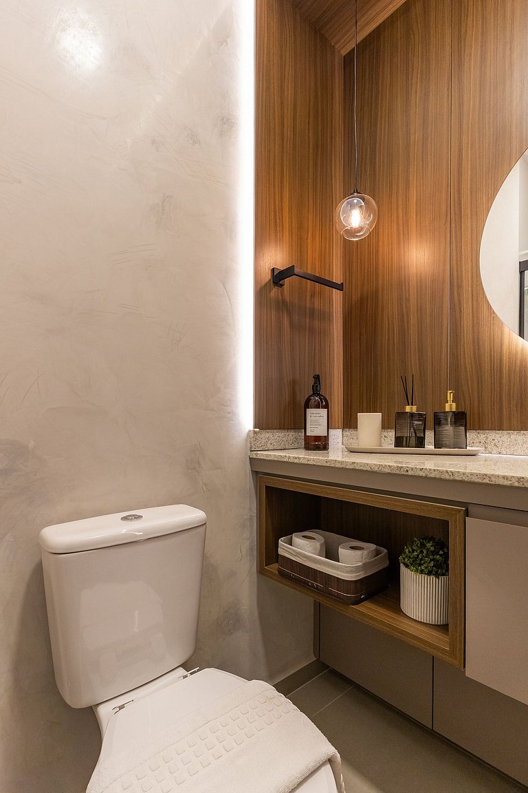 Belo flat no Jardins | Rooftop, Academia e Wi-Fi