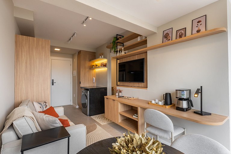 Belo studio C/varanda e piscina na Vila Mariana