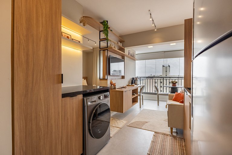 Belo studio C/varanda e piscina na Vila Mariana