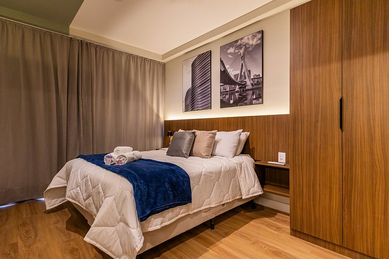 Cama Queen + Ar Condic. | Perto do Ibirapuera