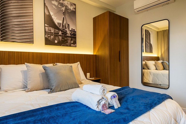 Cama Queen + Ar Condic. | Perto do Ibirapuera