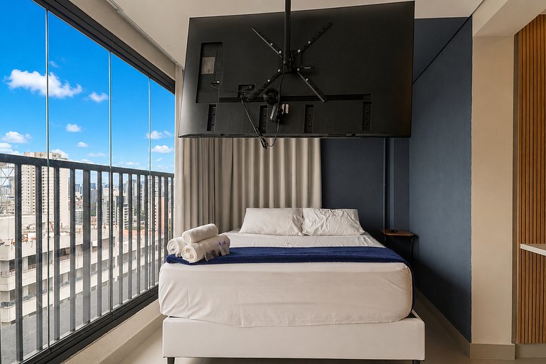 Vista Incrível, Cama Queen, 18ºAndar| Vila Olímpia