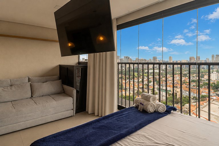 Vista Incrível, Cama Queen, 18ºAndar| Vila Olímpia