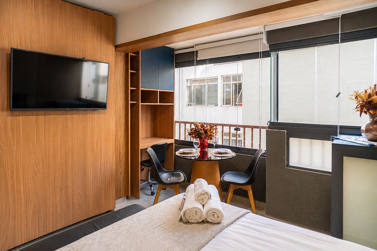 Studio C/cama queen | Piscina | Avenida Paulista