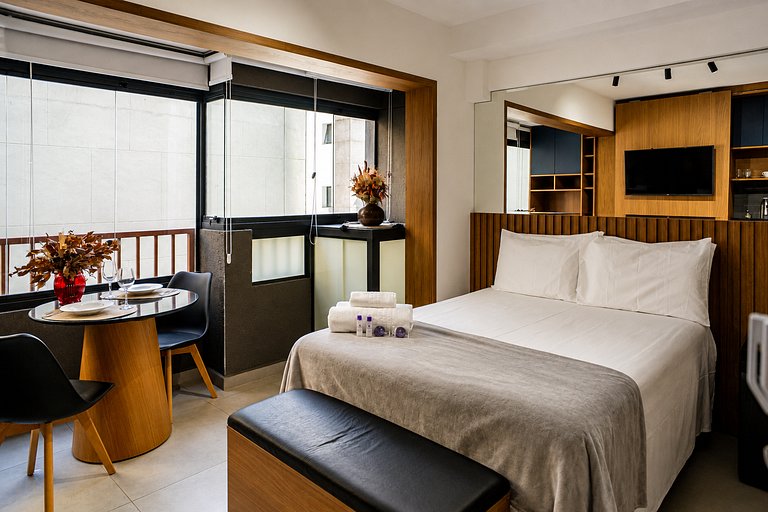 Studio C/cama queen | Piscina | Avenida Paulista