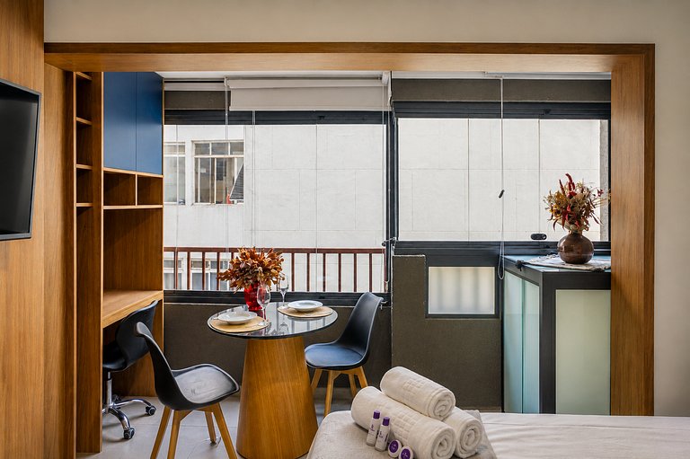 Studio C/cama queen | Piscina | Avenida Paulista