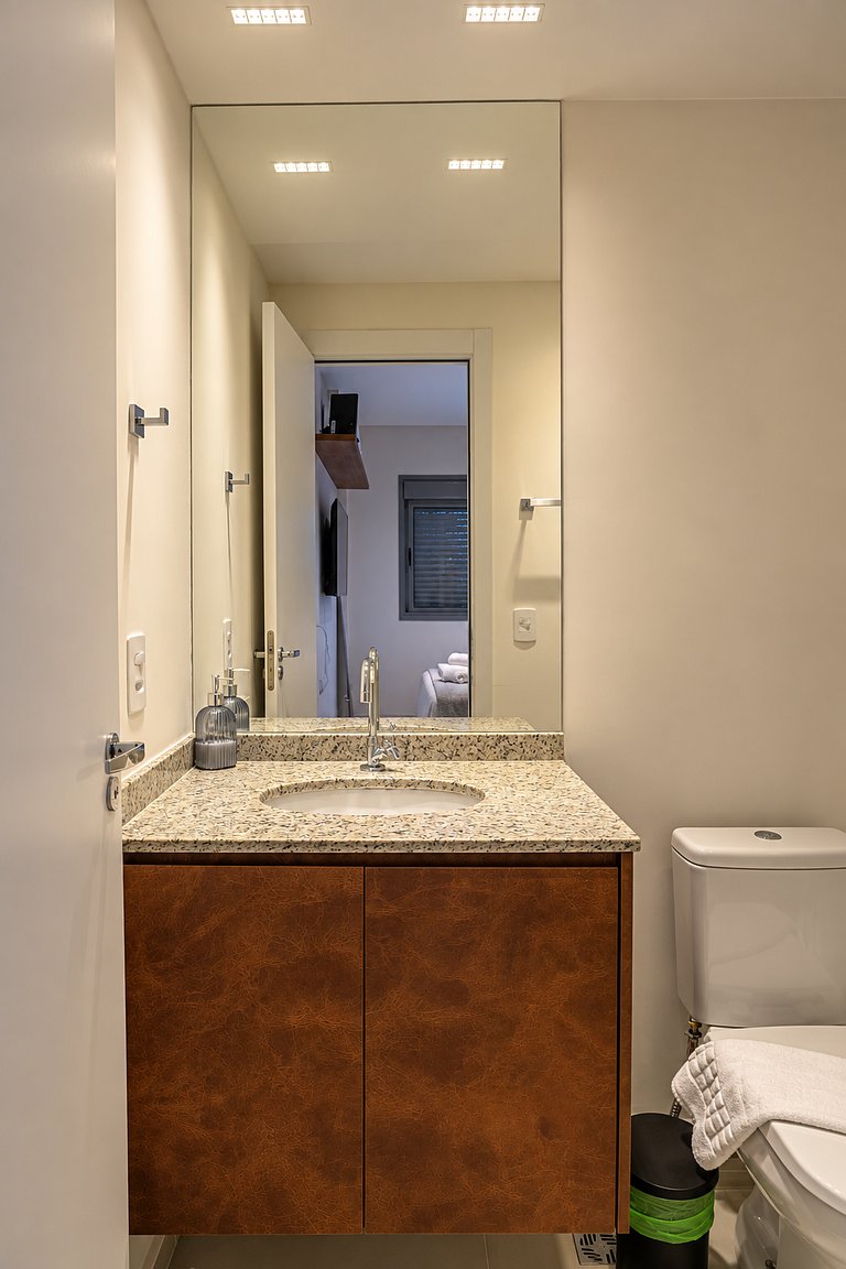 Vila Olimpia | 1Dorm | Piscina, varanda e academia