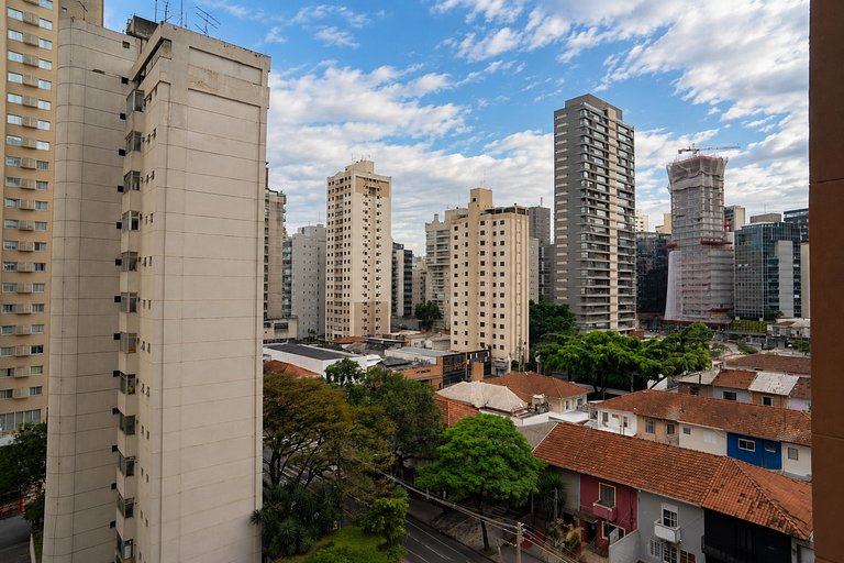 Vila Olimpia | 1Dorm | Piscina, varanda e academia