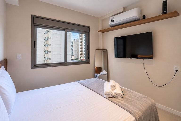 Vila Olimpia | 1Dorm | Piscina, varanda e academia