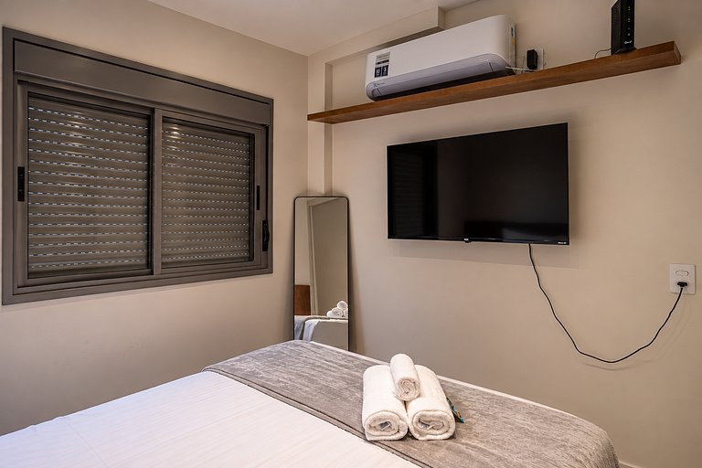 Vila Olimpia | 1Dorm | Piscina, varanda e academia