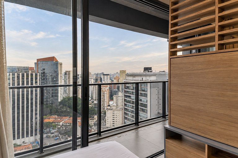 Faria Lima | Sauna, piscina e vista panorâmica
