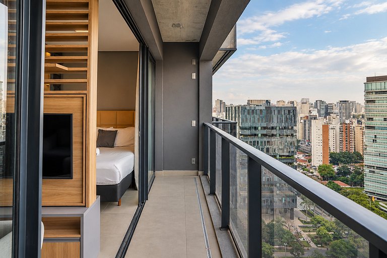 Faria Lima | Sauna, piscina e vista panorâmica