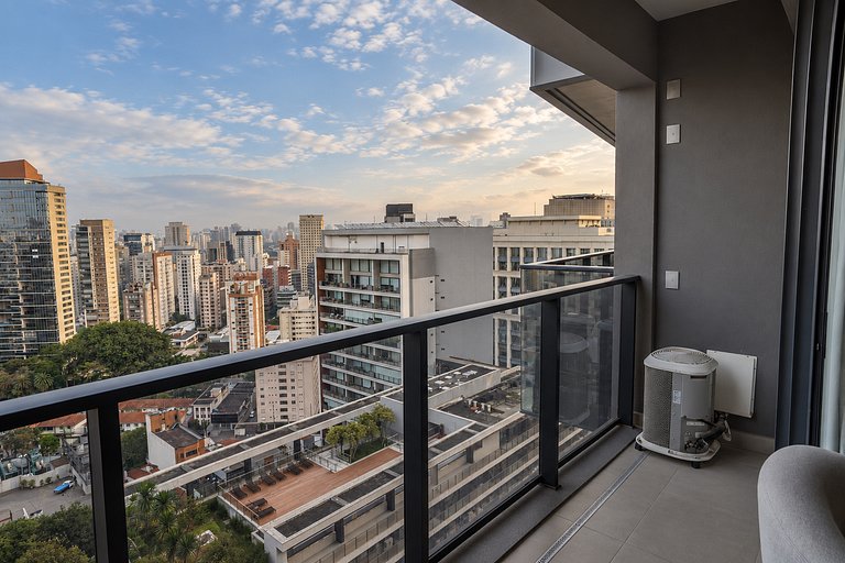 Faria Lima | Sauna, piscina e vista panorâmica