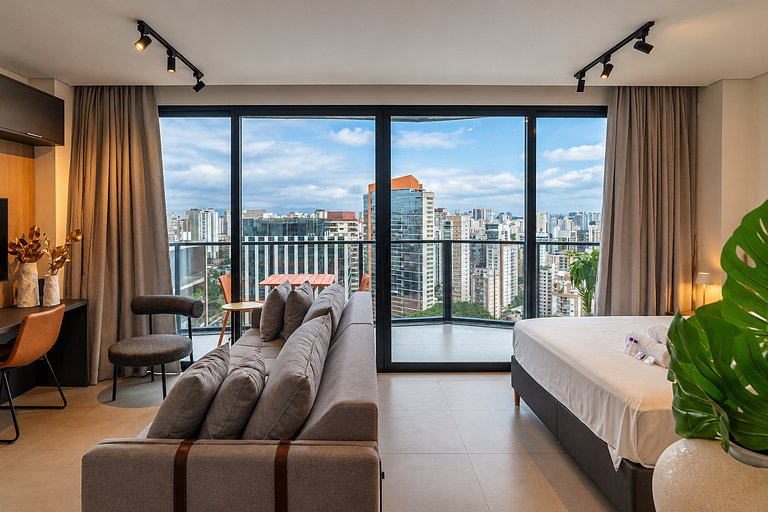 Faria Lima | Piscina, sauna e academia | 24°andar