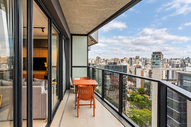 Faria Lima | Piscina, sauna e academia | 24°andar